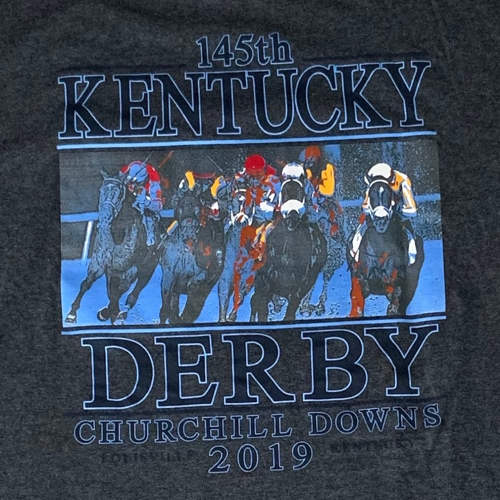 Lot of 2 - 145th Kentucky Derby Churchill Downs 2019 Shirts - Large